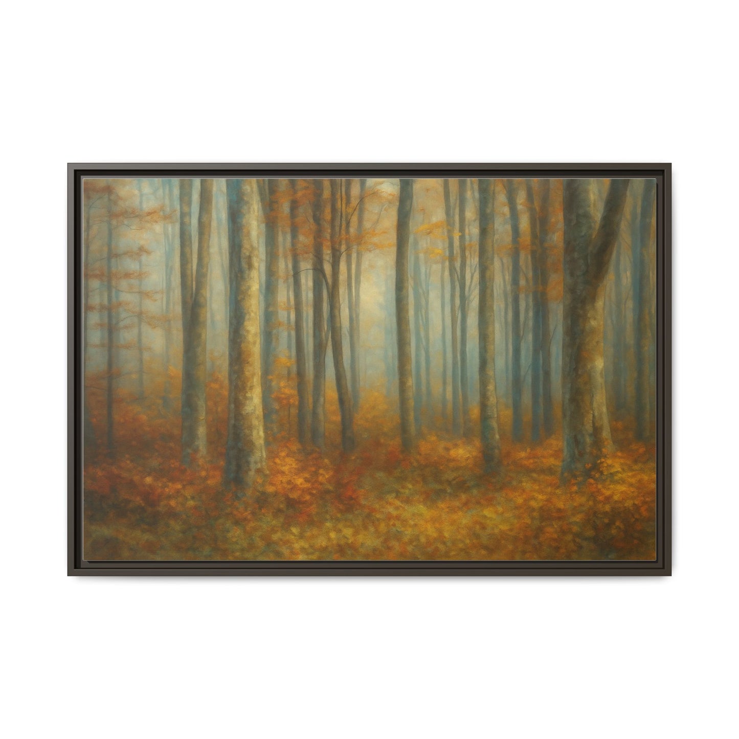 Autumn Forest Canvas Art, Framed Wall Decor, Rustic Home Decor, Nature Artwork, Gift for Nature Lovers - TRV