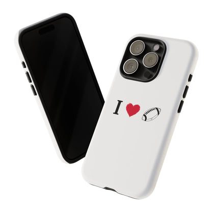 Football Love Phone Case - Tough Cases, Unique Sports Lover Gift, Personalized Cellphone Cover, Birthday Present, Sports Equipment - TRV