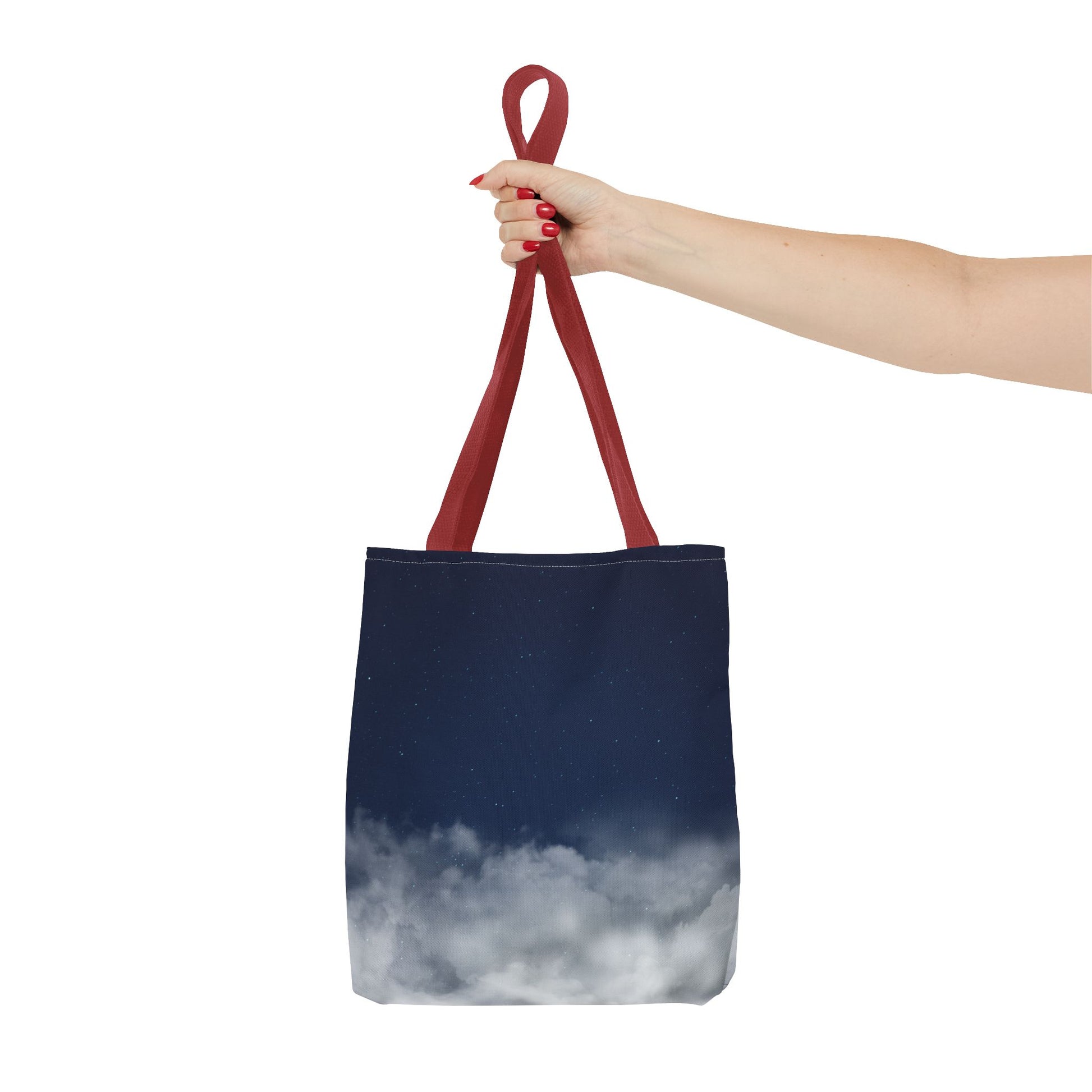 Night Sky Clouds Tote Bag | Starry Navy Ombre - TRV