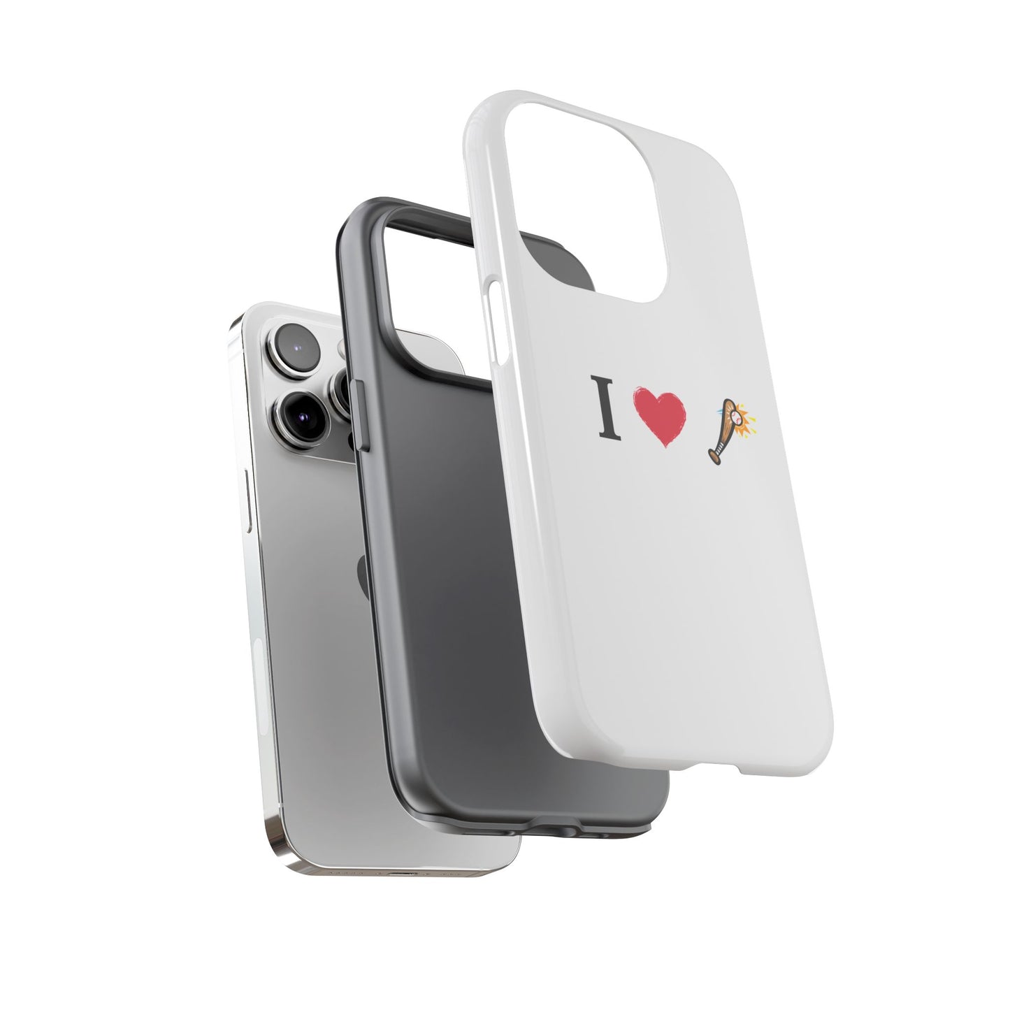 I Love Baseball Vibe Phone Case - Tough Cases for Sports Lovers, Gifts for Athletes, Fun Accessories, iPhone and Android Compatible - TRV
