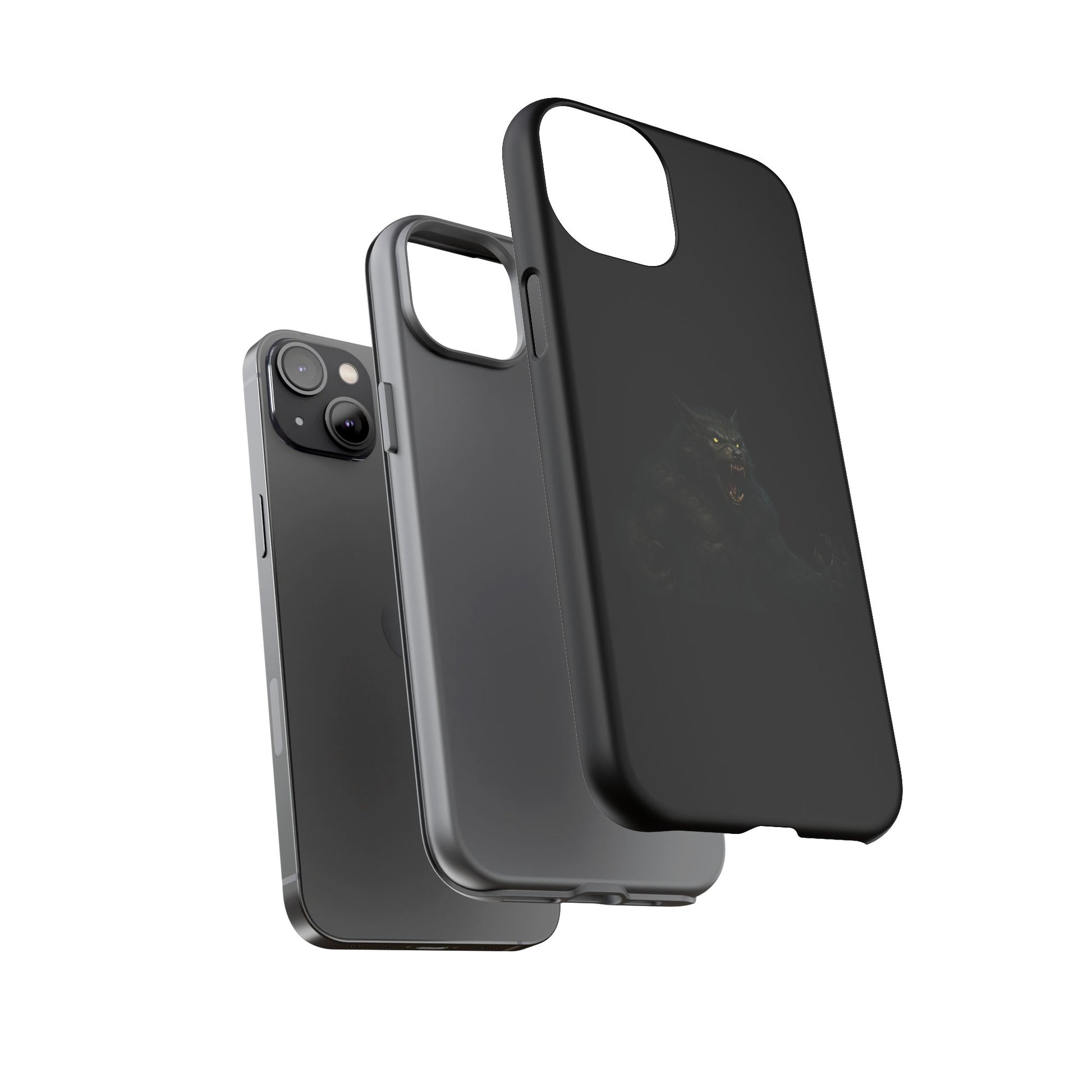 Werewolf Phone Case, Tough Cases, Black Panther Design, Gift for Animal Lovers, Phone Accessories, Fierce Phone Protection - TRV