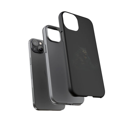 Werewolf Phone Case, Tough Cases, Black Panther Design, Gift for Animal Lovers, Phone Accessories, Fierce Phone Protection - TRV