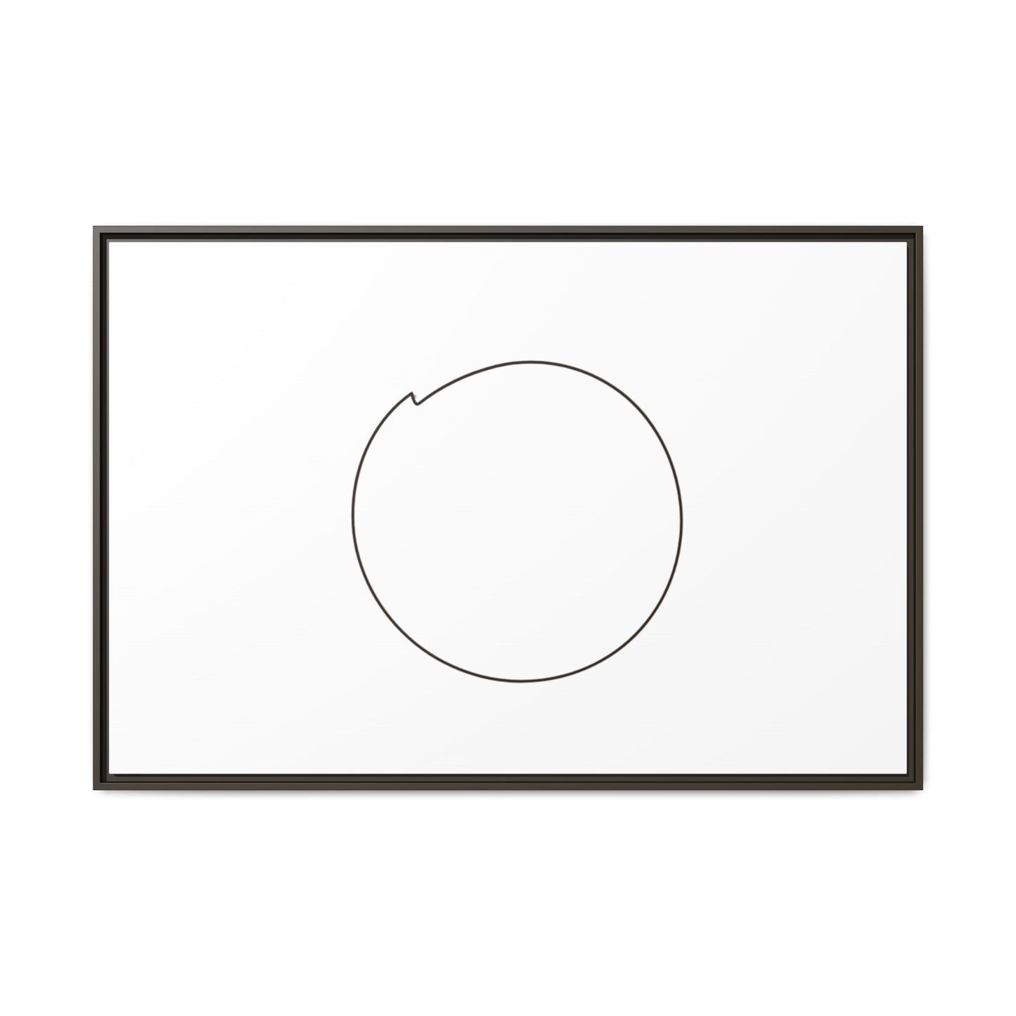 Minimal Circle Line Matte Canvas Framed | Modern Abstract Wall Art