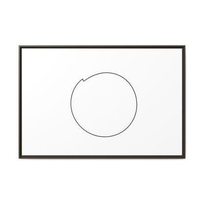 Minimal Circle Line Matte Canvas Framed | Modern Abstract Wall Art
