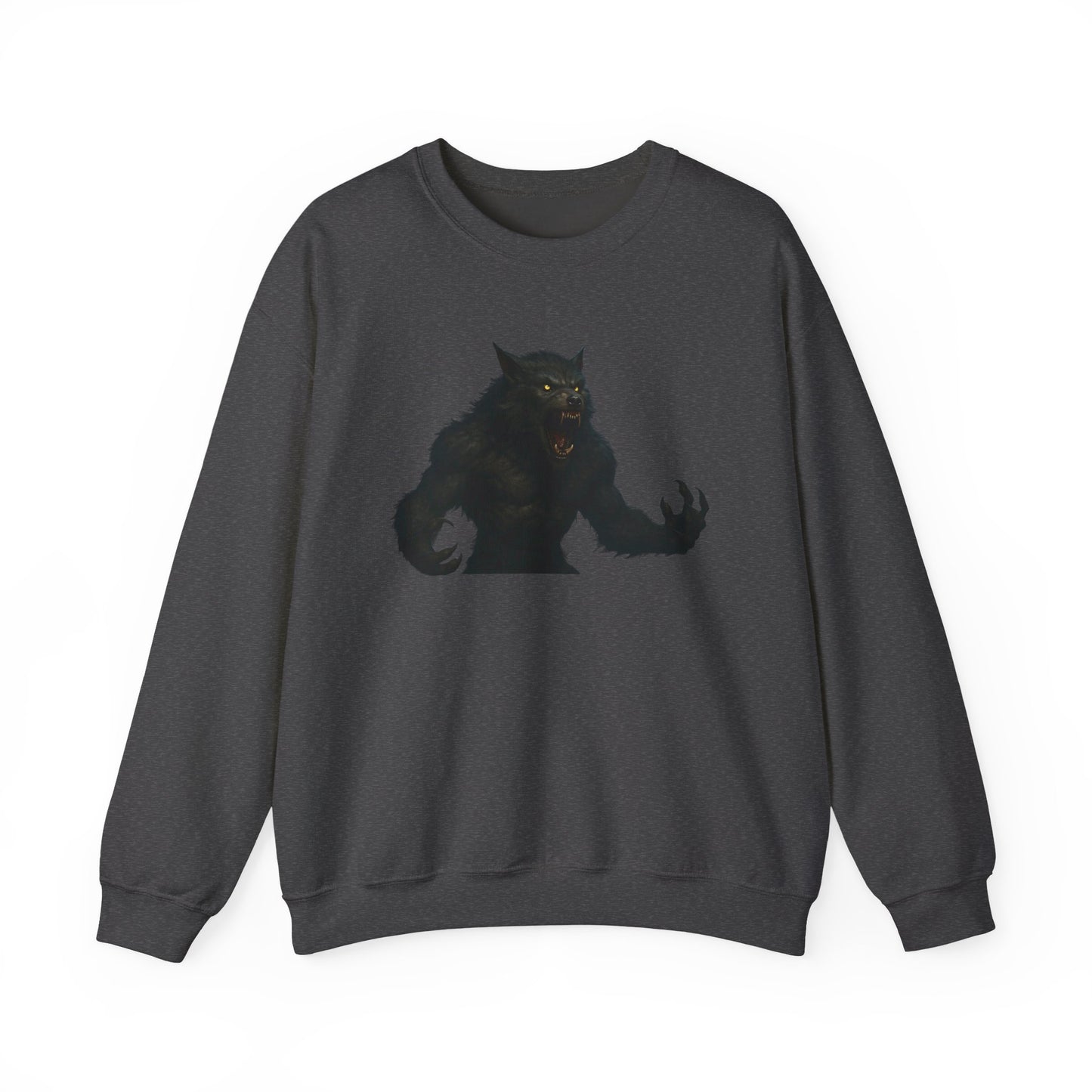 Fierce Werewolf Graphic Sweatshirt, Cozy Unisex Crewneck, Perfect for Casual Outfits, Halloween Apparel, Everyday Wear