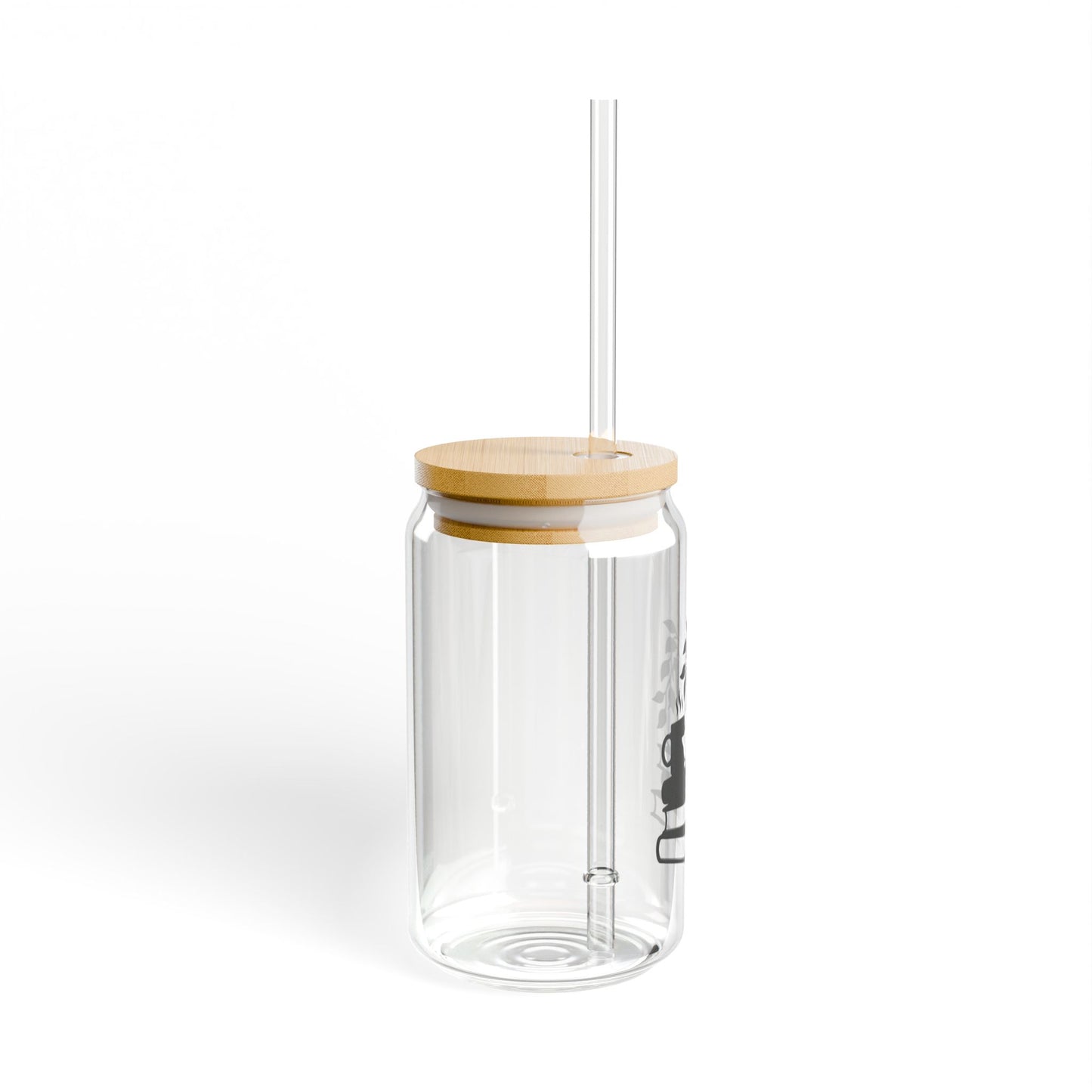 Glass Sipper Cup — Cozy Booklover Design (16oz)