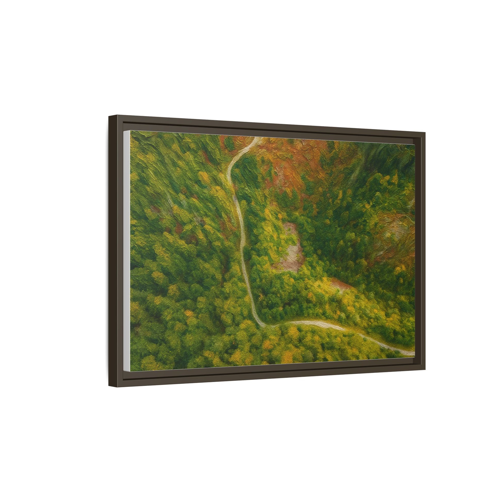 Framed Nature Canvas Art Print, Vibrant Forest Wall Decor, Abstract Landscape Artwork, Home Decoration, Gift for Nature Lovers - TRV