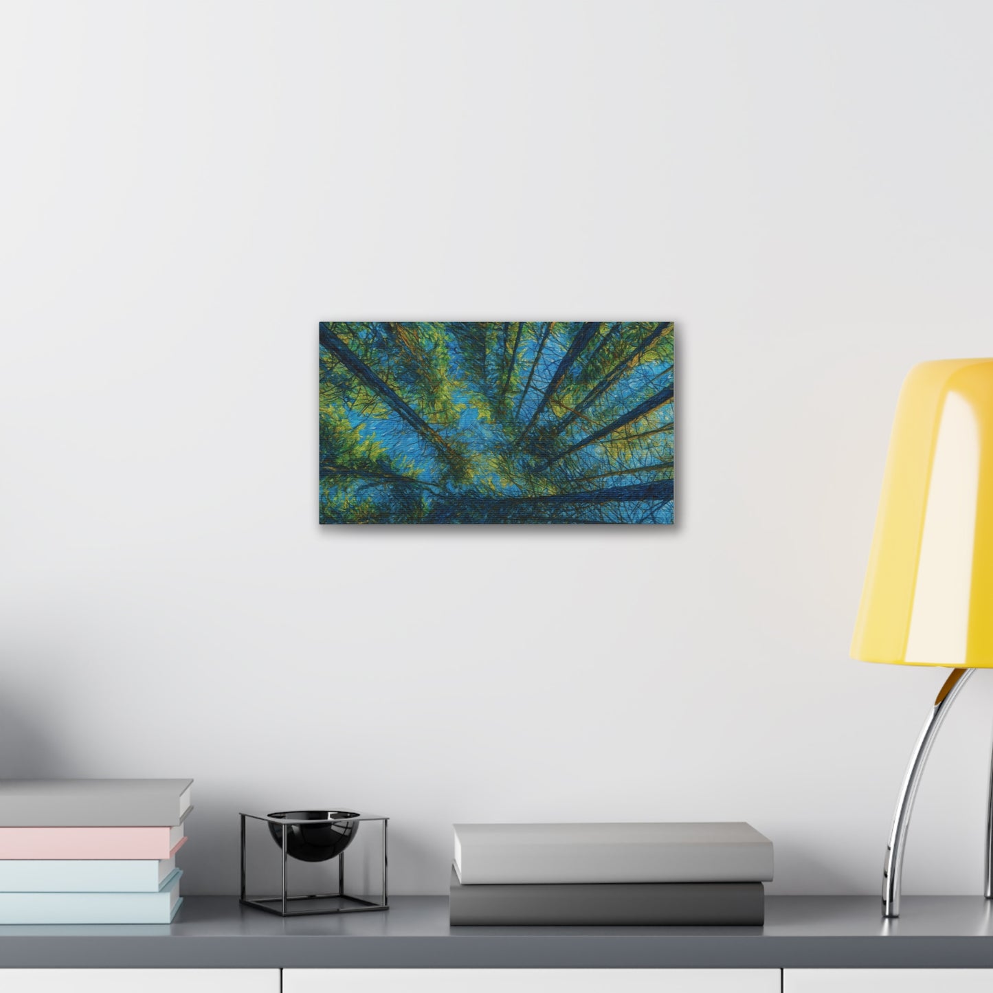 Forest Canopy Canvas Print – Upward View Trees Wall Art (Stretched Canvas 0.75")