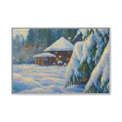 Canvas Art, Winter Scene Home Decor, Seasonal Gift for Art Lovers, Holidays Wall Art, Framed Painting, Matte Print - TRV