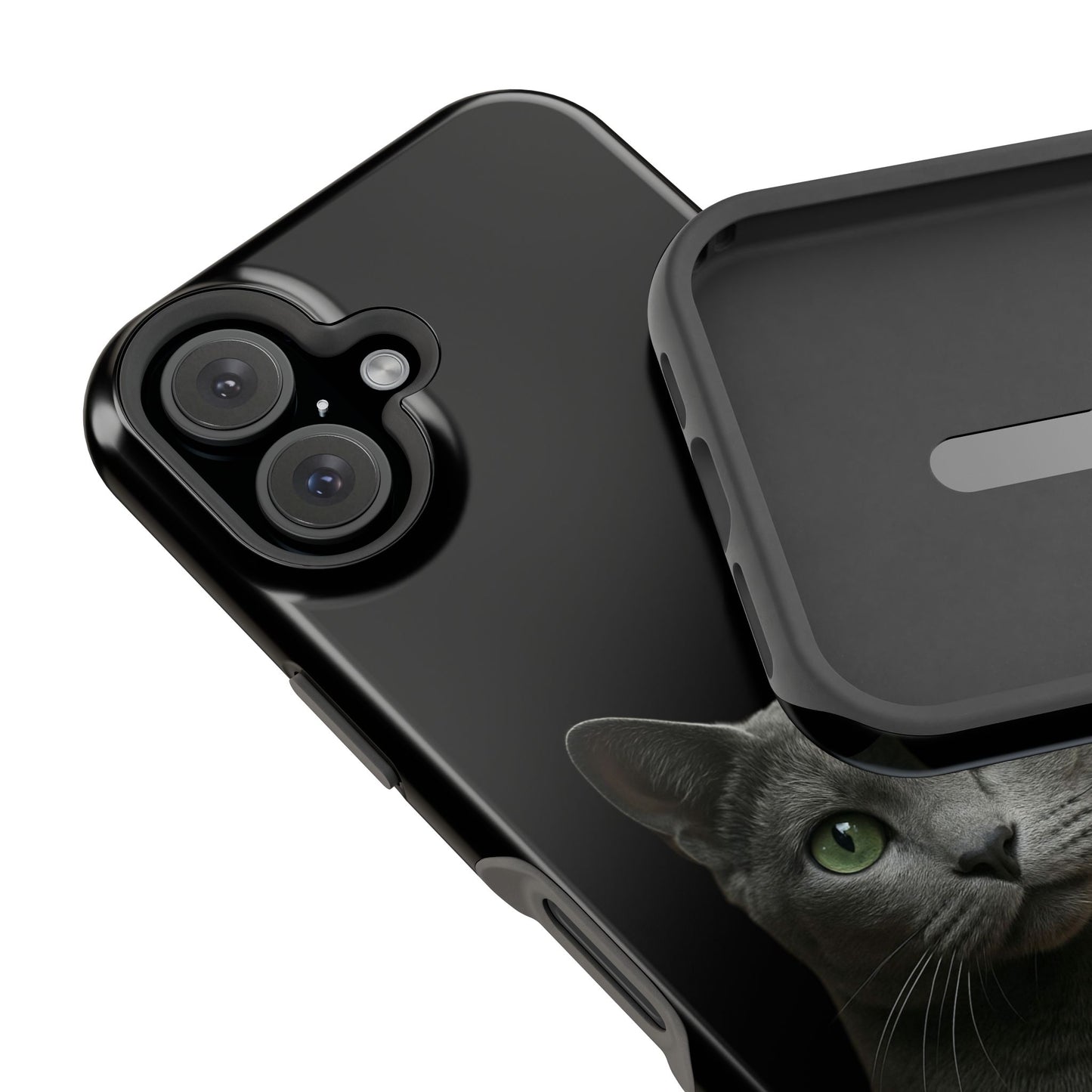 Russian Blue Cat Phone Case — Magnetic Impact-Resistant iPhone Cover