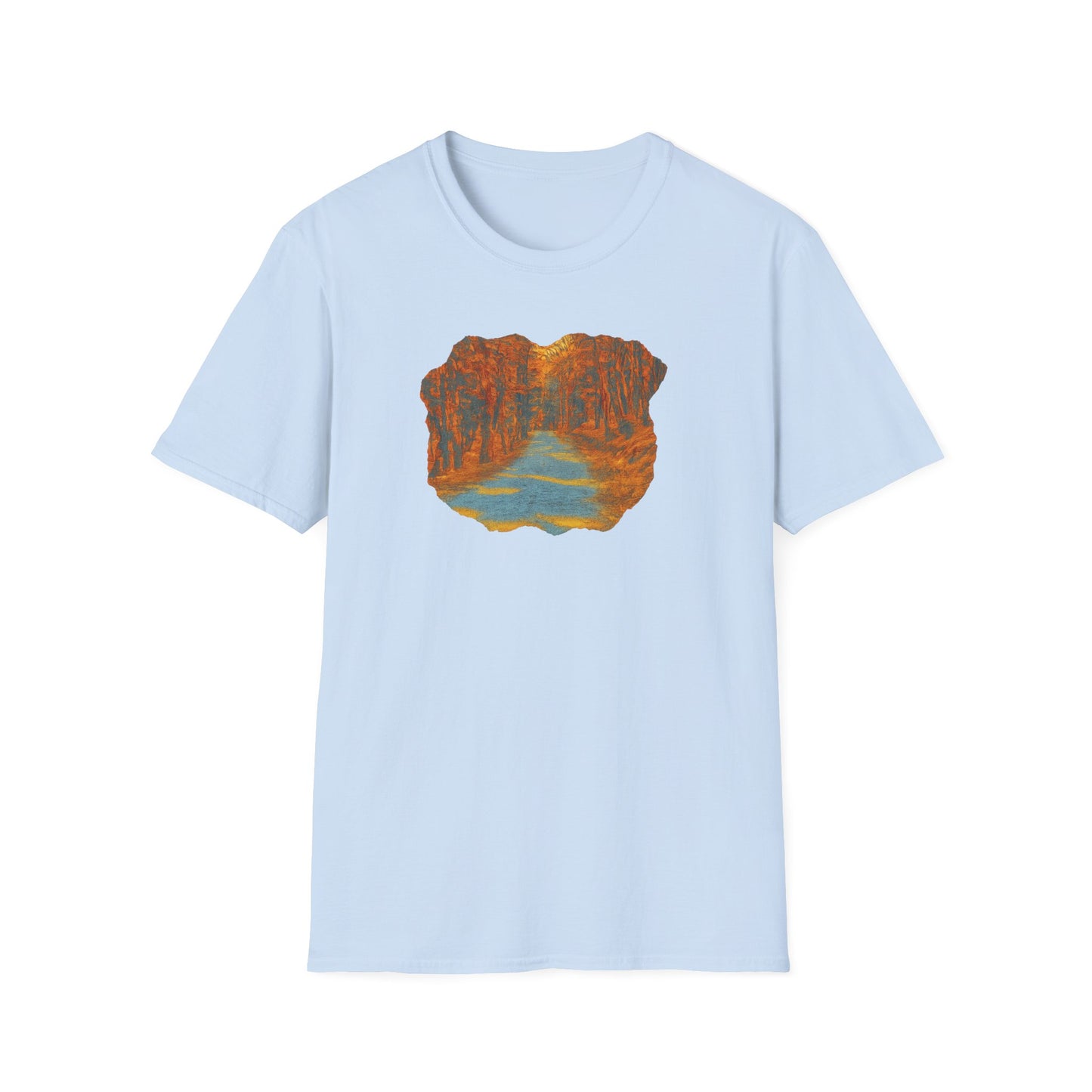 Autumn Pathway Unisex Softstyle T-Shirt, Cozy Fall Shirt, Nature Lover Tee, Scenic Route Top, Gift for Hikers, Casual Wear, Outdoor [...]