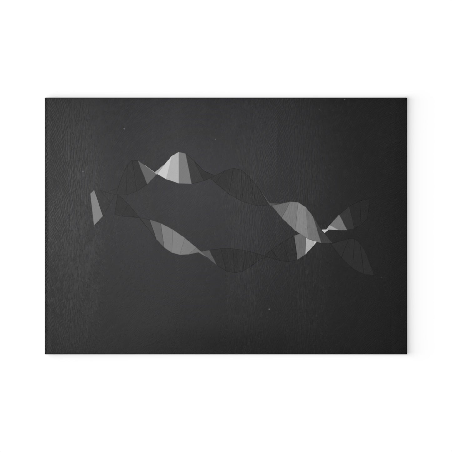 Abstract Geometric Fish Glass Cutting Board | Modern Kitchen Décor