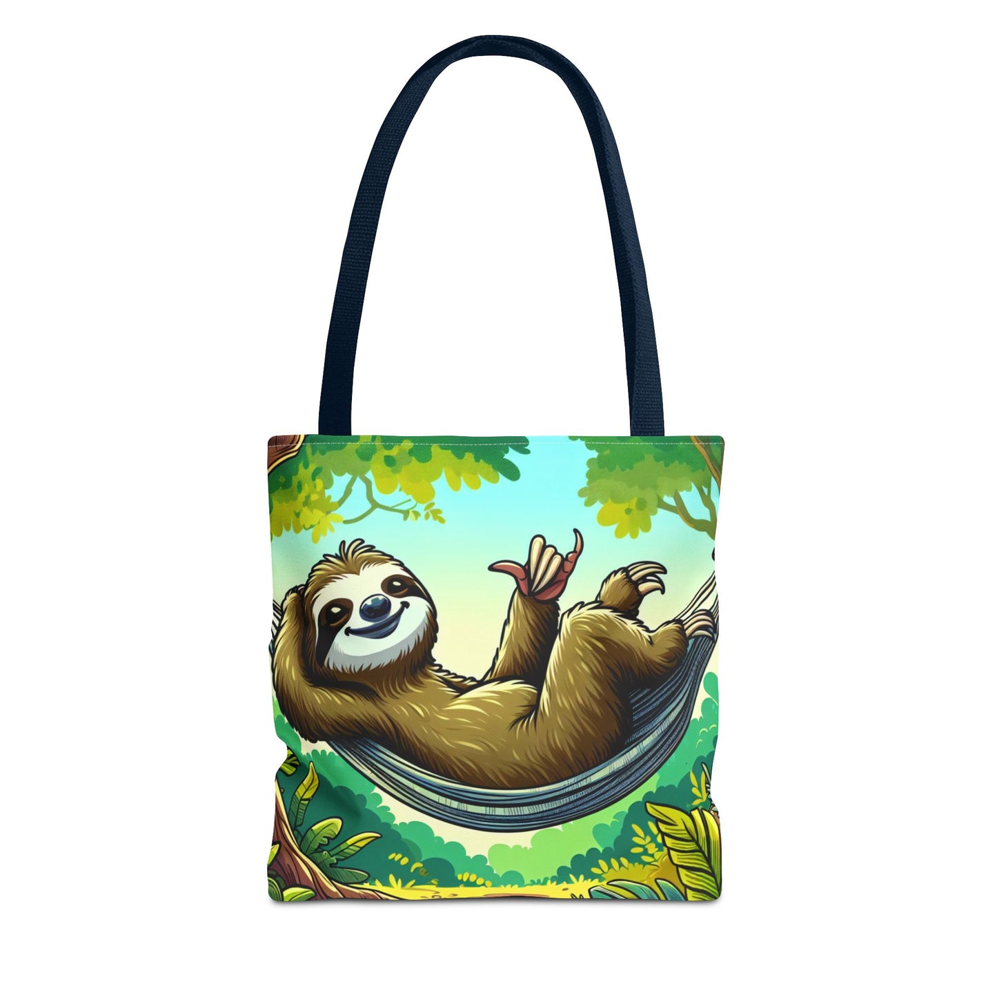 Relaxed Sloth Tote Bag, Cute Eco-Friendly Bag, Gift for Animal Lovers, Beach Bag, Reusable Shopping Tote - TRV