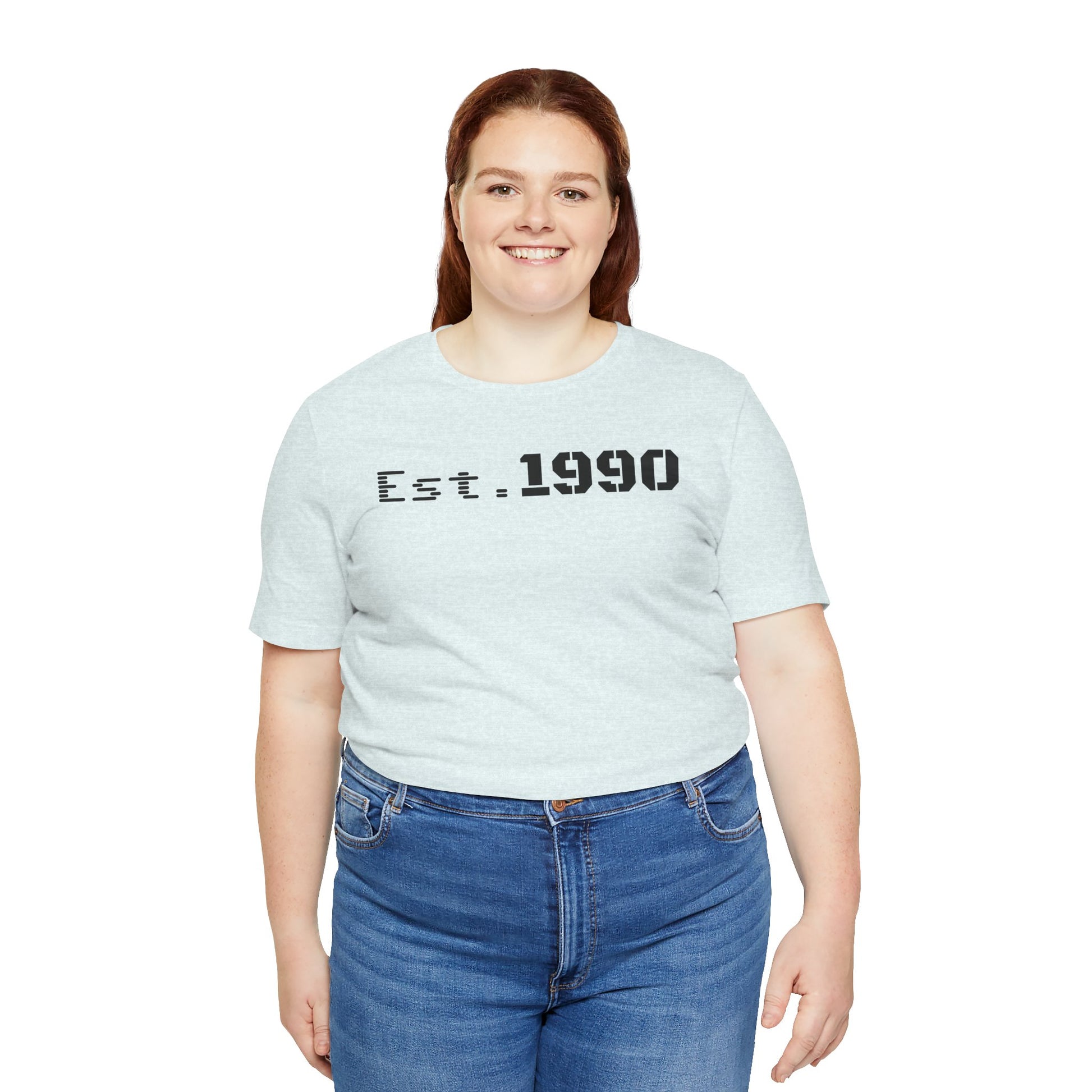 Unisex Est. 1990 Nostalgic Jersey Tee - Perfect Gift, Vintage Style, Retro Fashion, Birthday Celebration, Casual Wear - TRV