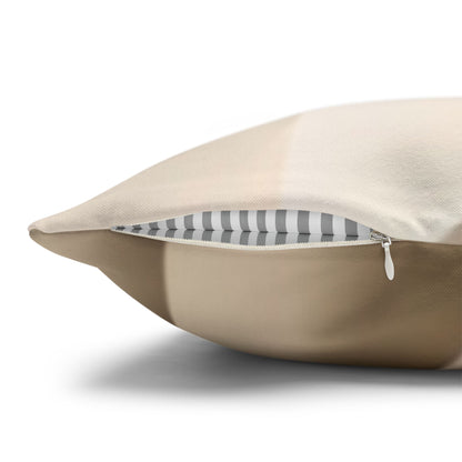 Beige Abstract Paper Swirl Pillowcase Spun Polyester Square Pillowcase