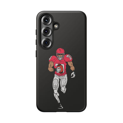 Football Player Tough Phone Case – Protective Black Sports iPhone Case