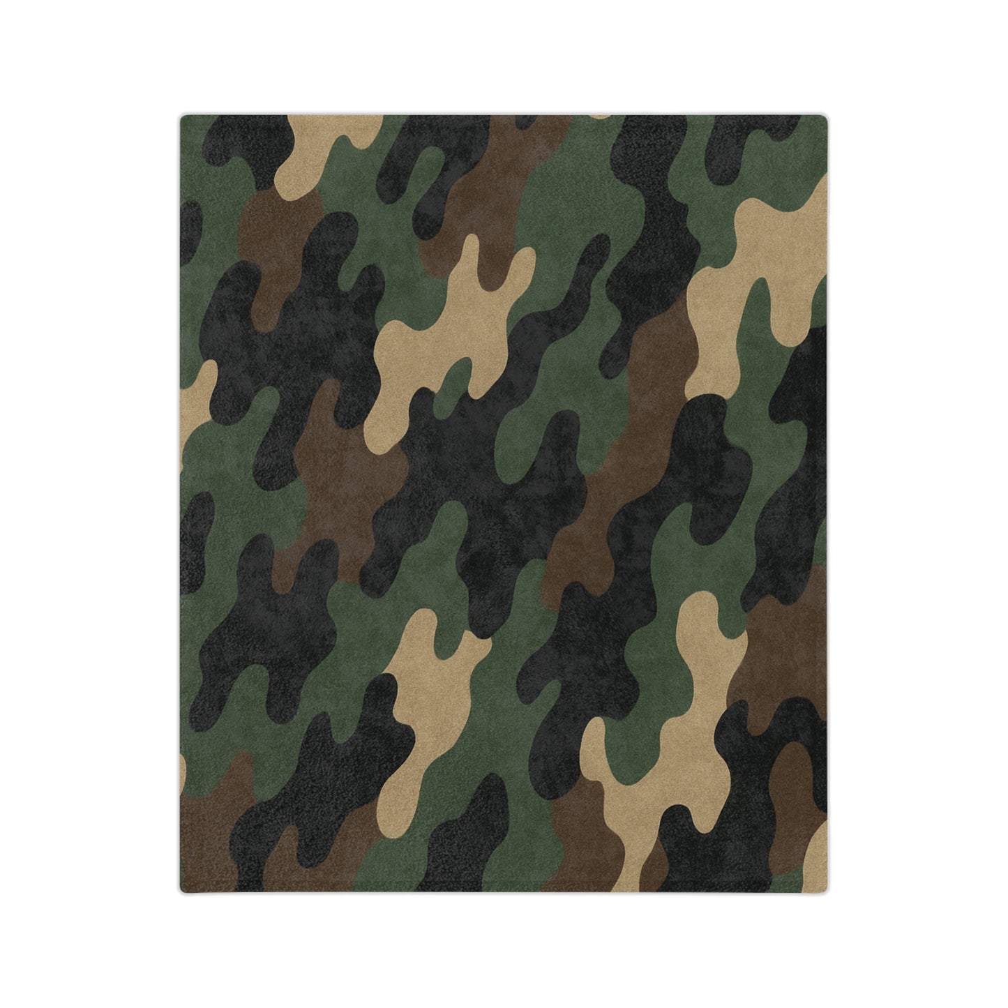 Cozy Camo Velveteen Microfiber Blanket - Soft, Warm, Perfect for Camping, Outdoors, Military Theme, Home Decor, Gift Idea - TRV