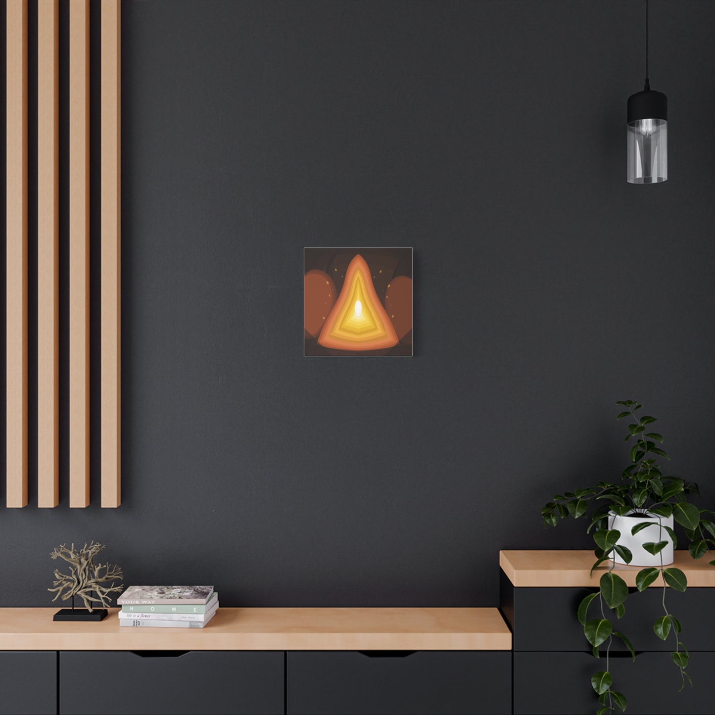 Concentric Fire Furnace Cross-Section Matte Canvas
