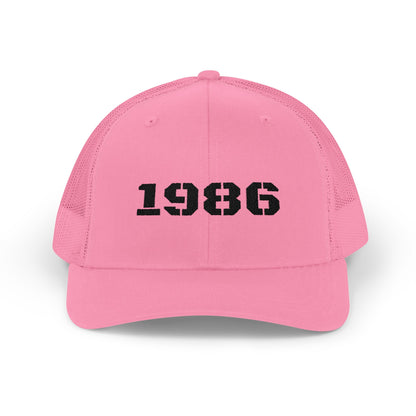 Retro 1986 Snapback Trucker Cap | Vintage Style Cap for Birthdays, Gifts, Sports, and Everyday Wear - TRV