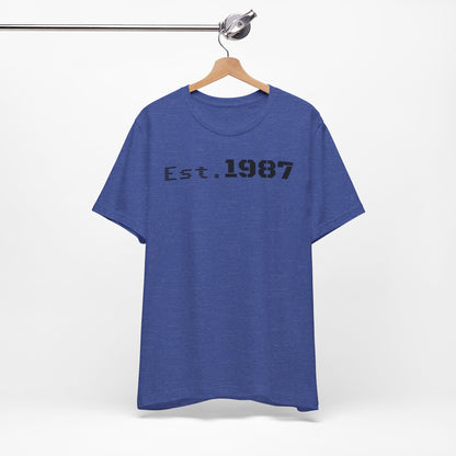 Est. 1987 Unisex Tee - Vintage Style Shirt, 80s Birth Year Gift, Casual Wear, Birthday T-Shirt, Retro Graphic Tee