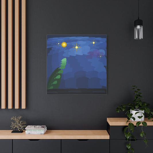 Starry Night Vortex Matte Canvas Stretched 1.25" | Impasto Brushstroke Reproduction