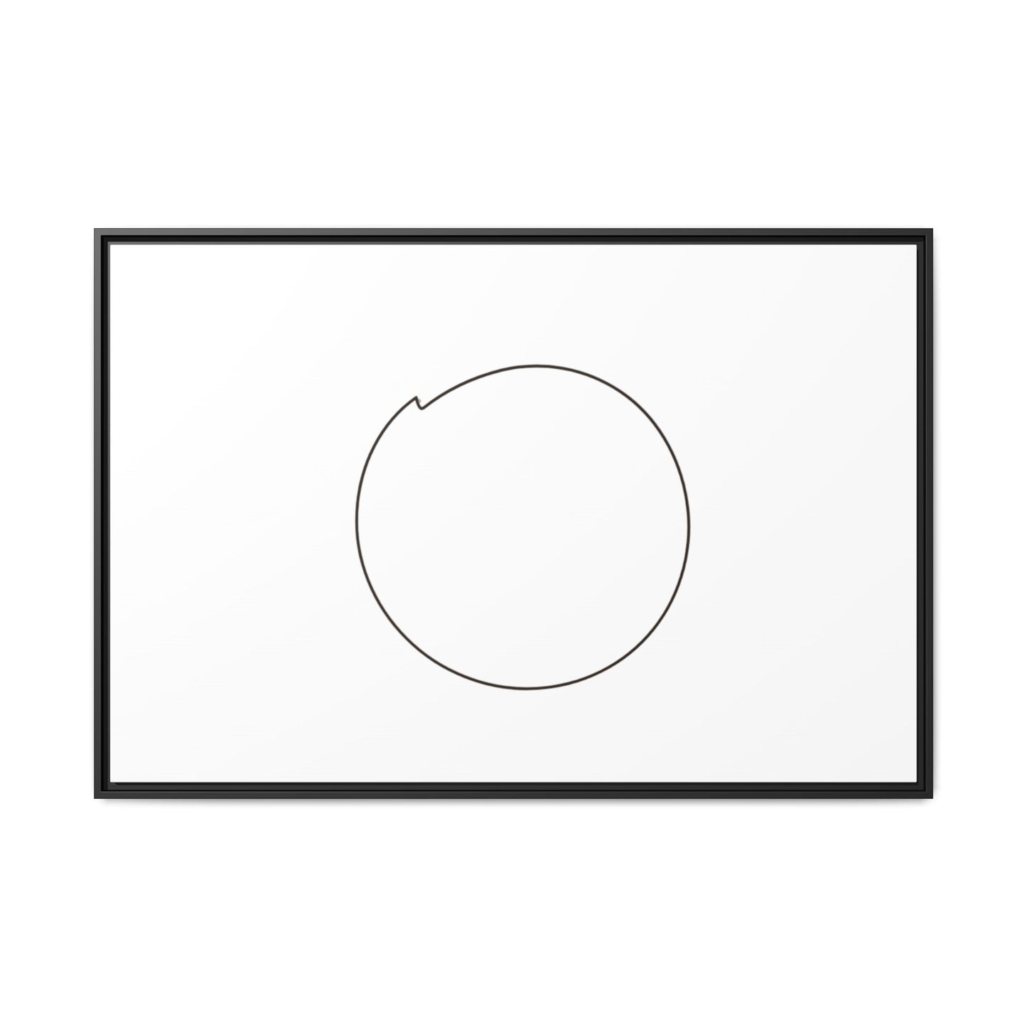 Minimal Circle Line Matte Canvas Framed | Modern Abstract Wall Art