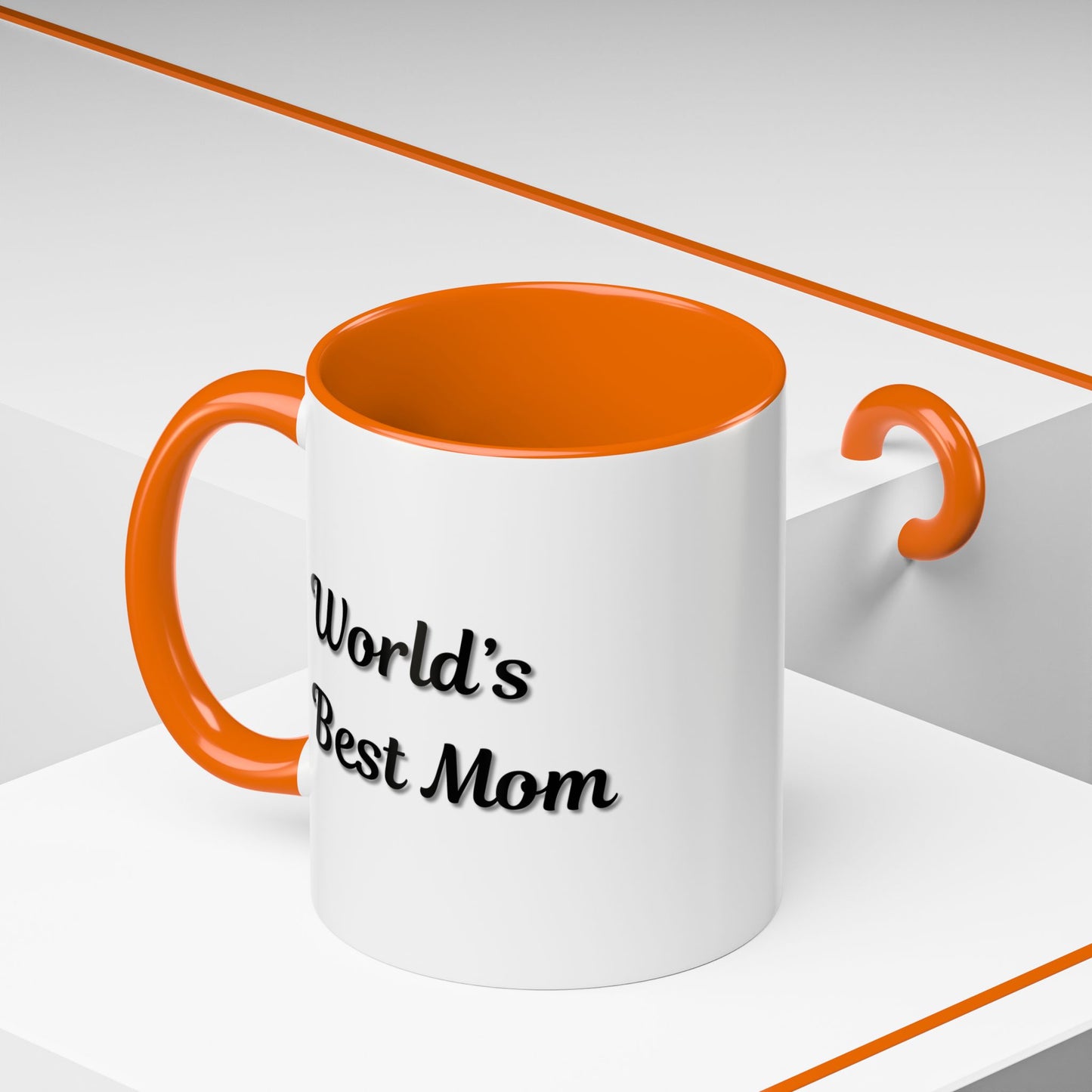 World's Best Mom Accent Coffee Mug - 11oz & 15oz - Perfect Gift for Mother's Day