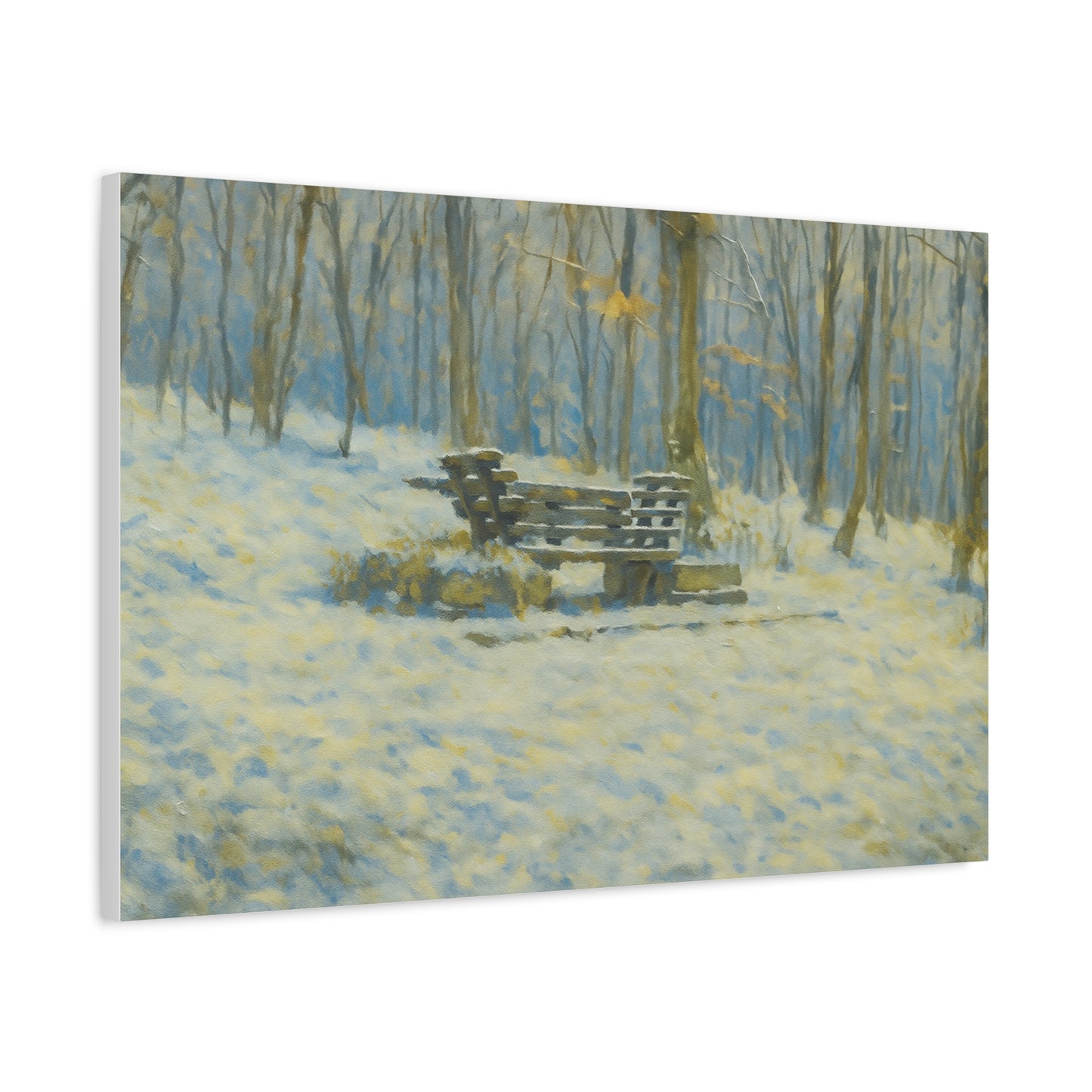 Winter Serenity Canvas Wall Art, Cozy Living Room Decor, Nature Landscape Print, Gift for Art Lovers, Home Decor, Seasonal Artwork - TRV