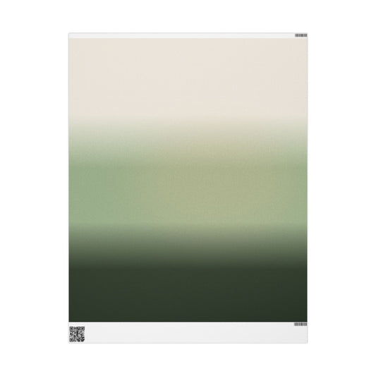 Ombre Sage Wrapping Paper Roll — Neutral Green Gradient Gift Wrap