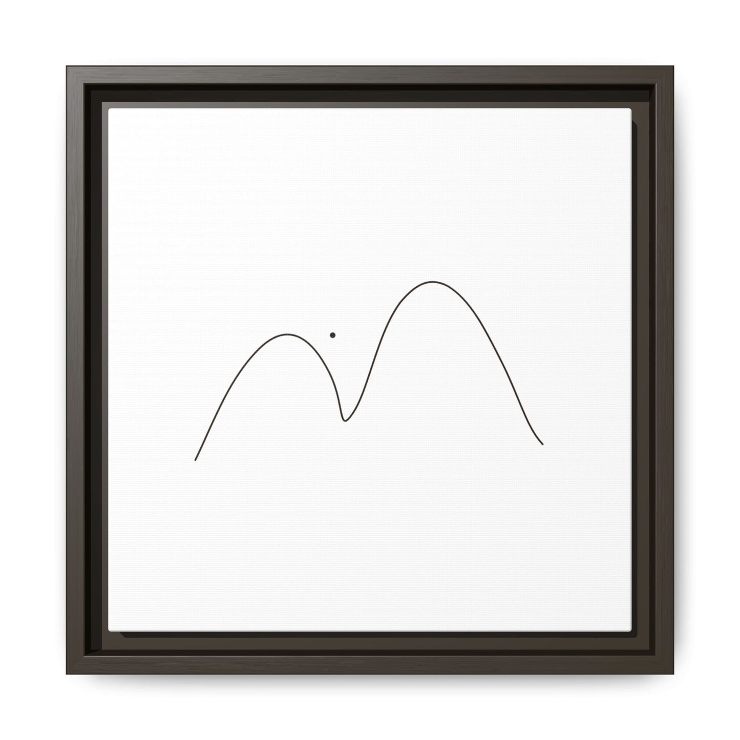 Minimal Line Mountains Matte Canvas Framed