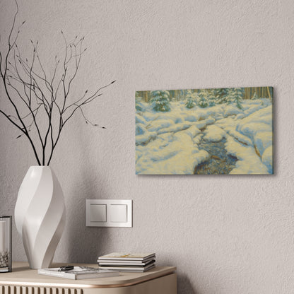 Winter Wonderland Canvas Art, Cozy Home Decor, Winter Landscape Wall Art, Nature Print, Holiday Gift Idea