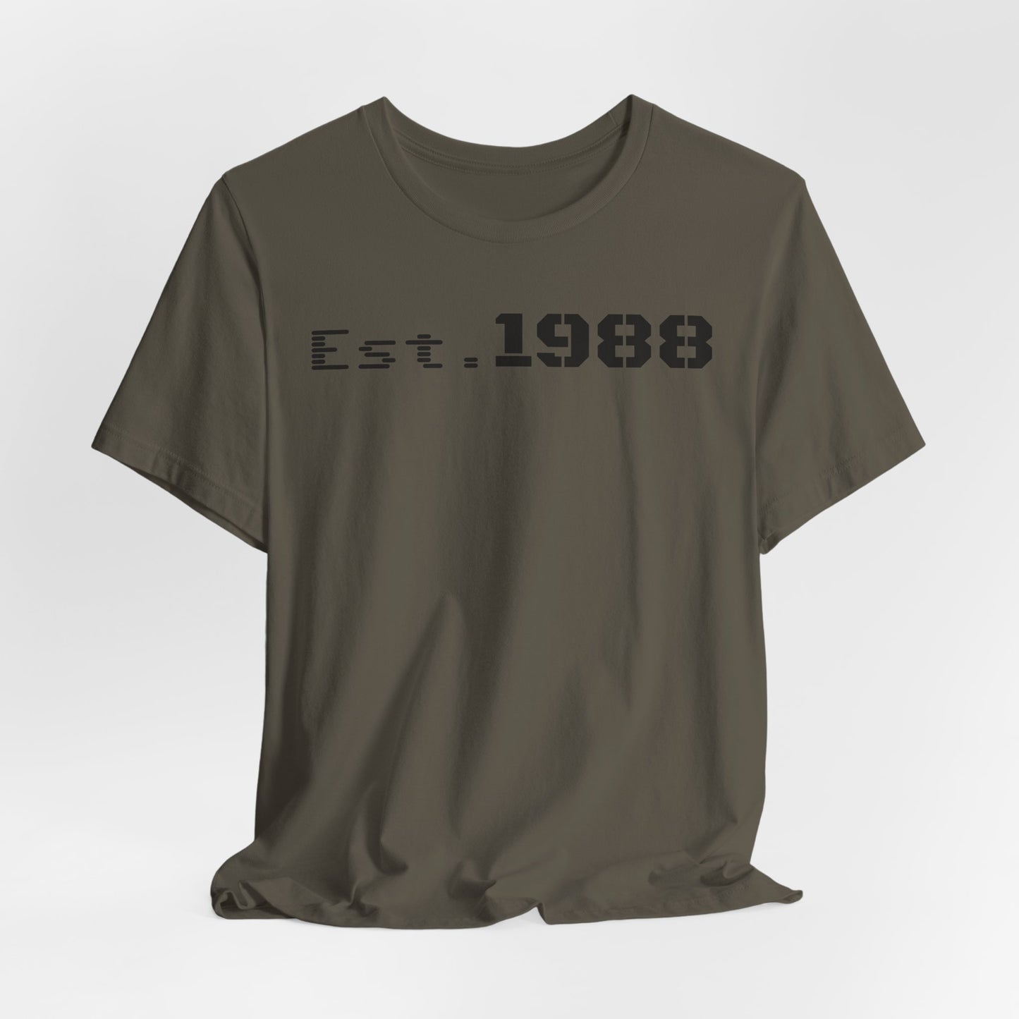 Est. 1988 Unisex Jersey Tee, Vintage Birthday Shirt, Casual Everyday Wear, Gift for Him or Her, Anniversary Celebration Tee