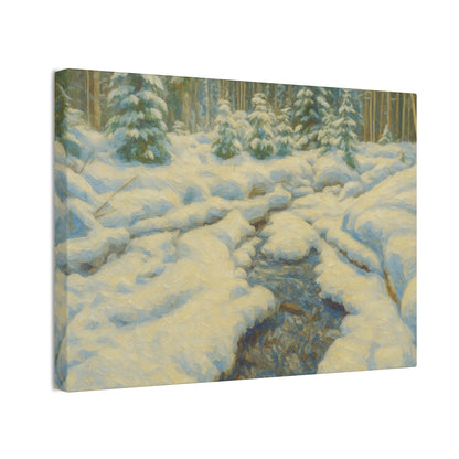 Winter Wonderland Canvas Art, Cozy Home Decor, Winter Landscape Wall Art, Nature Print, Holiday Gift Idea