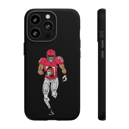 Football Player Tough Phone Case – Protective Black Sports iPhone Case