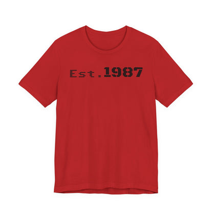 Est. 1987 Unisex Tee - Vintage Style Shirt, 80s Birth Year Gift, Casual Wear, Birthday T-Shirt, Retro Graphic Tee