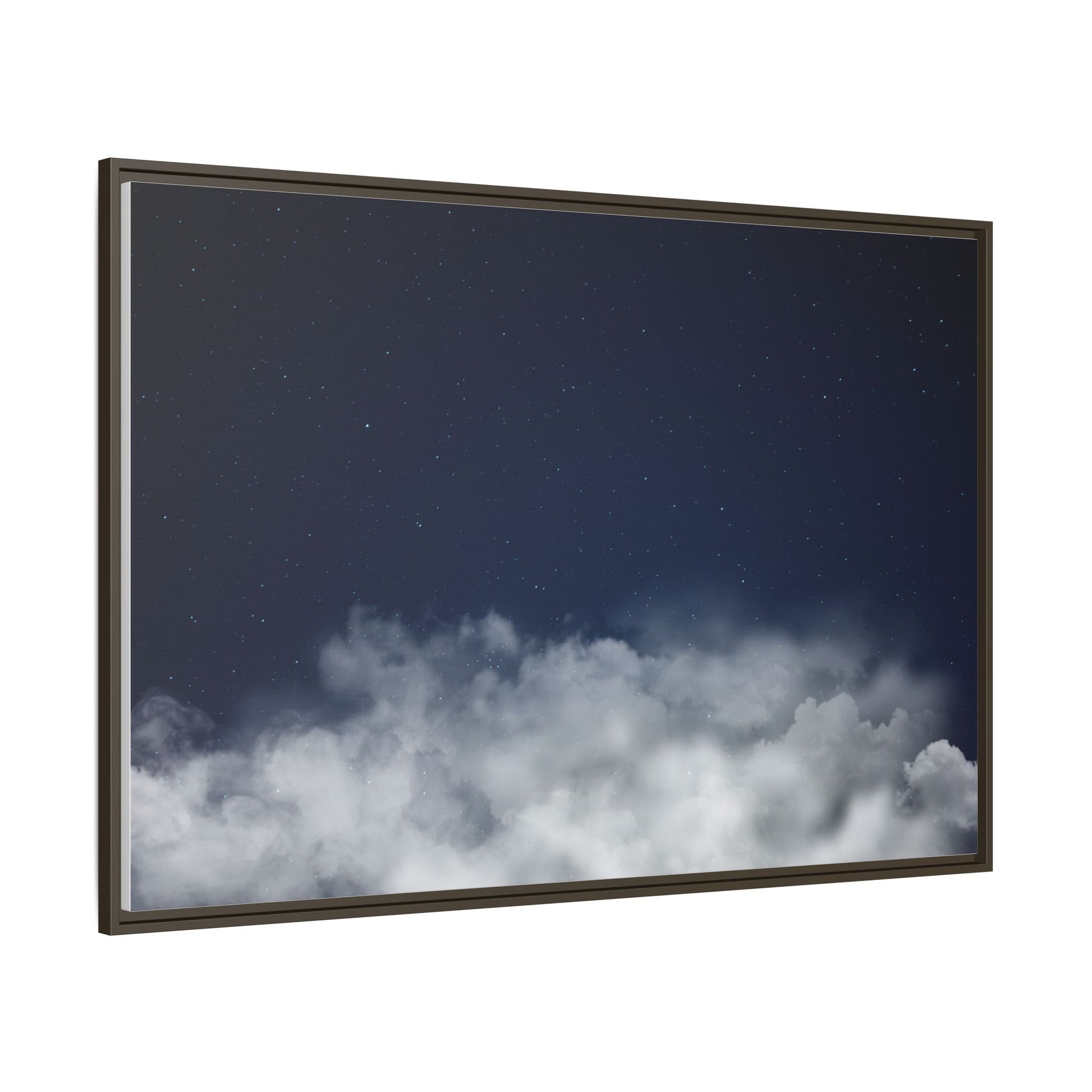Night Sky Clouds Matte Canvas Framed | Starry Wall Art - TRV