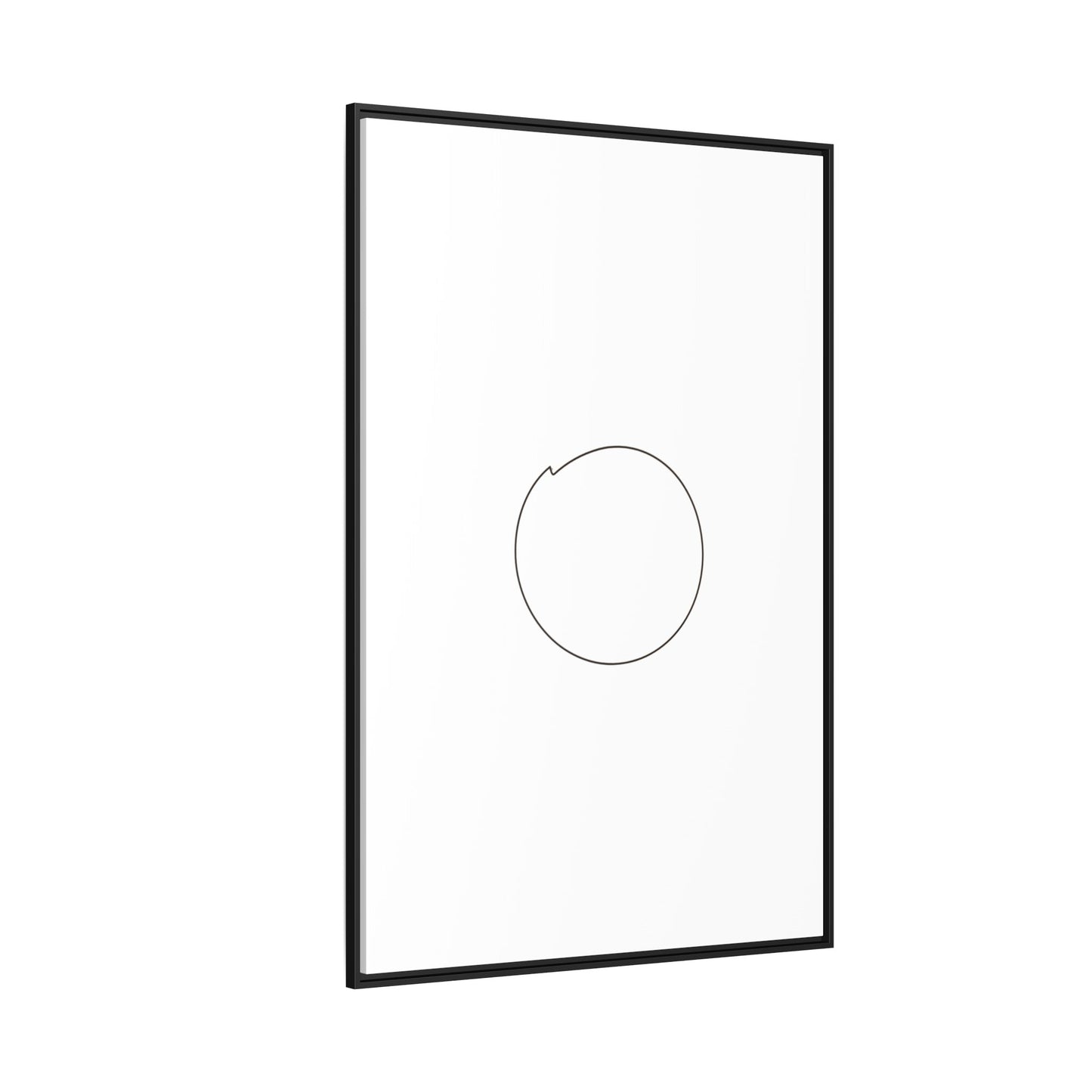 Minimal Circle Line Matte Canvas Framed | Modern Abstract Wall Art