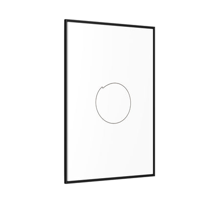 Minimal Circle Line Matte Canvas Framed | Modern Abstract Wall Art