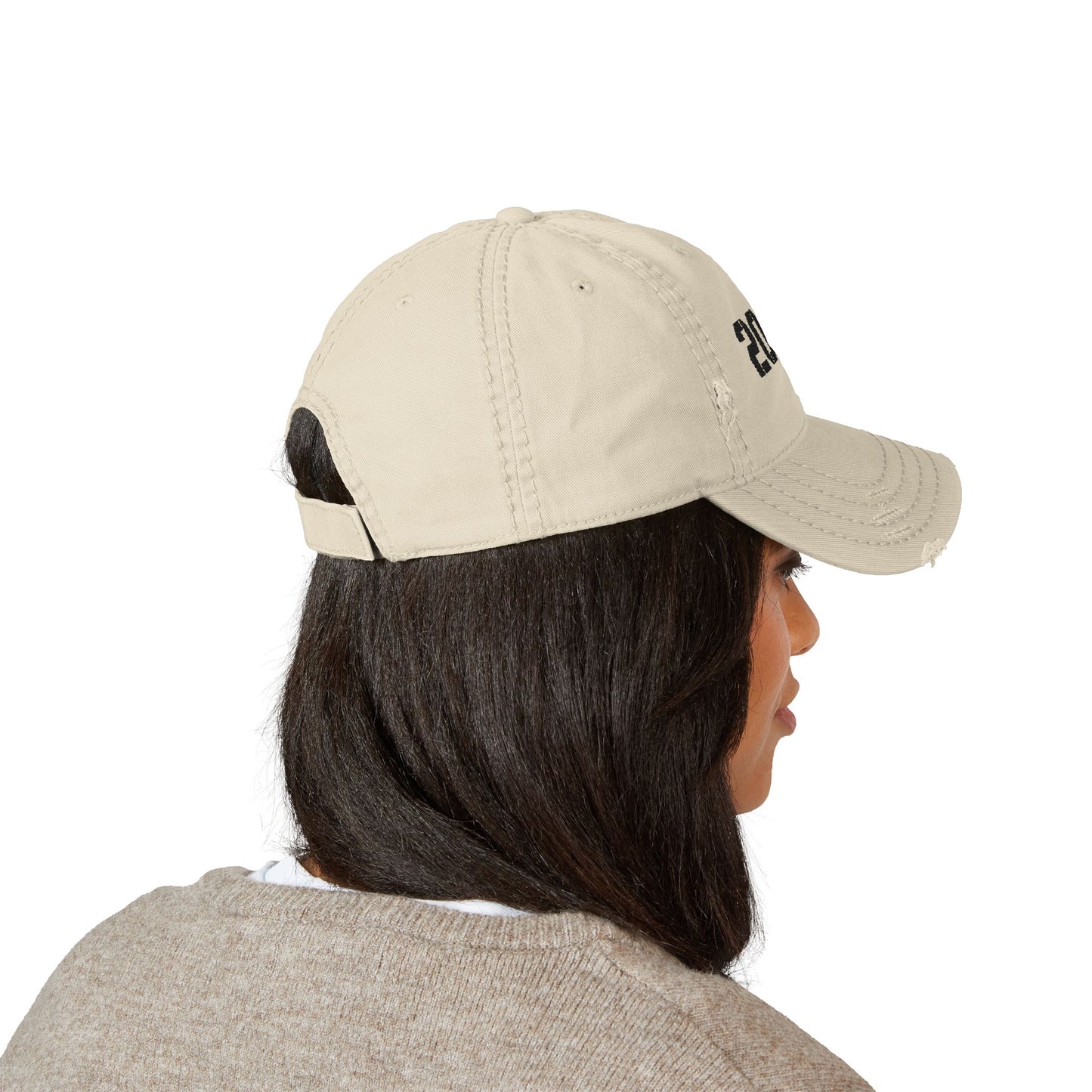 Distressed Dad Hat with '2000' Embroidery, Vintage Style Cap for Casual Outfits, Great Gift for Dads, Birthdays, and Anniversaries - TRV