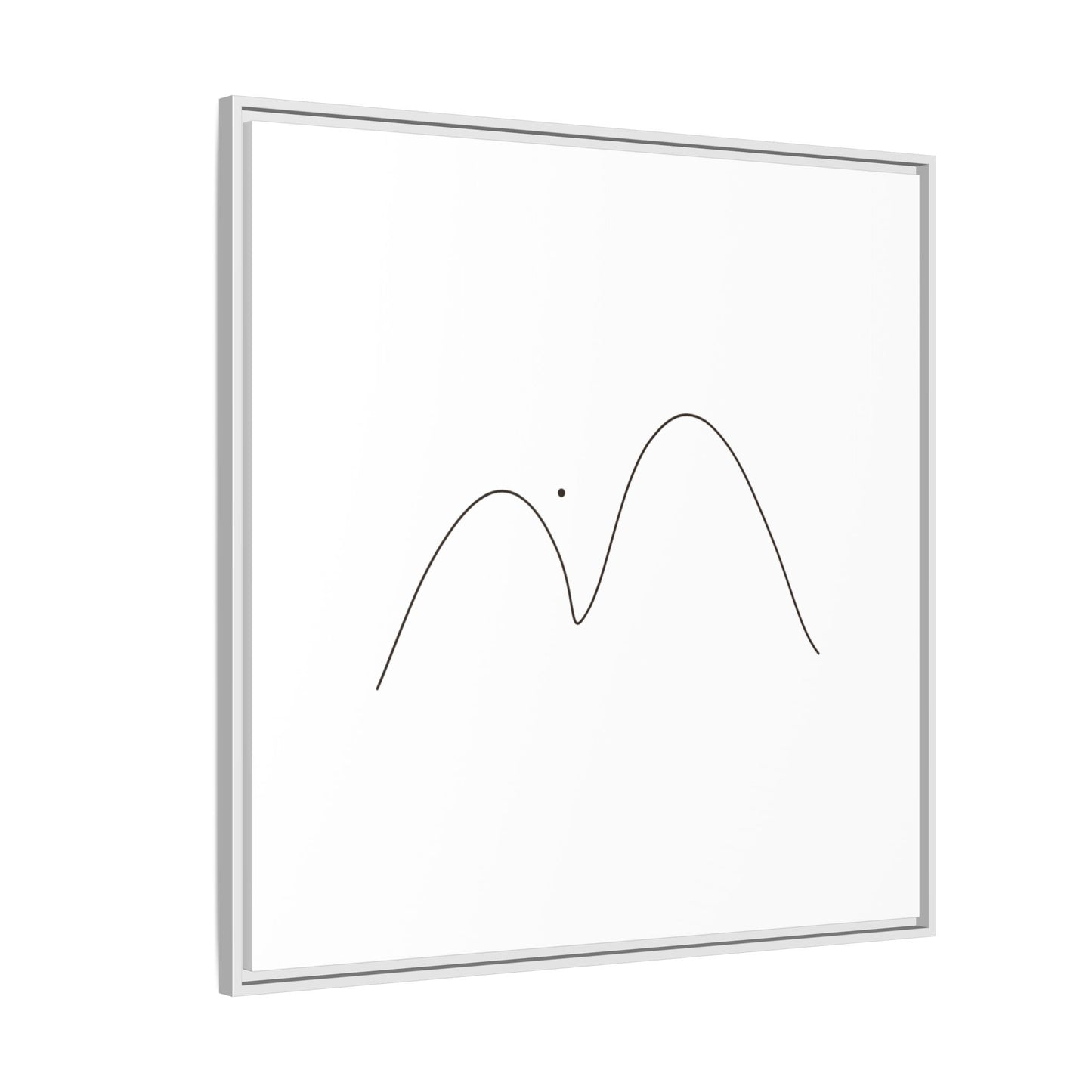 Minimal Line Mountains Matte Canvas Framed