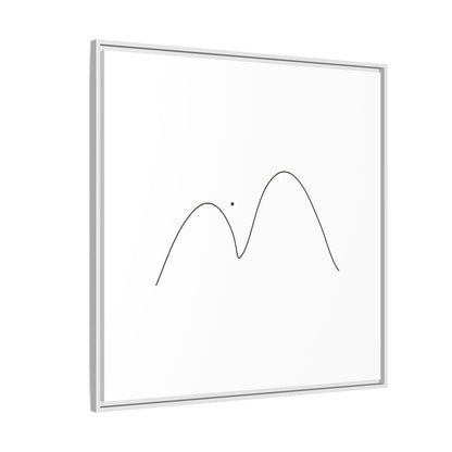 Minimal Line Mountains Matte Canvas Framed