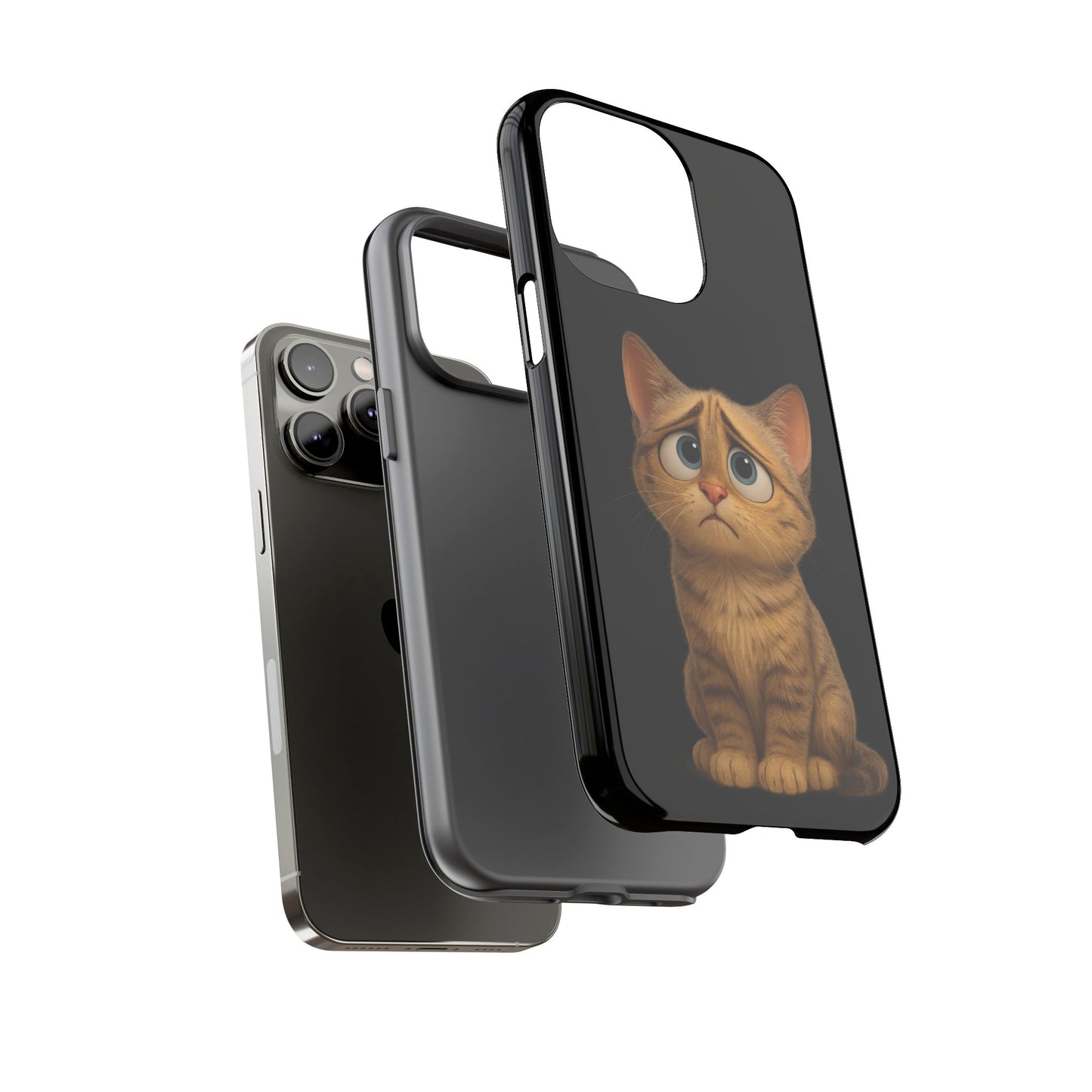 Cute Cat Phone Case, Adorable Kitty Cover, Pet Lover Gift, Unique Animal Design, Customizable Mobile Case - TRV