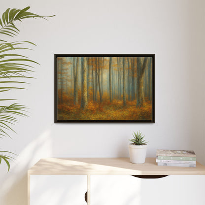 Autumn Forest Canvas Art, Framed Wall Decor, Rustic Home Decor, Nature Artwork, Gift for Nature Lovers - TRV