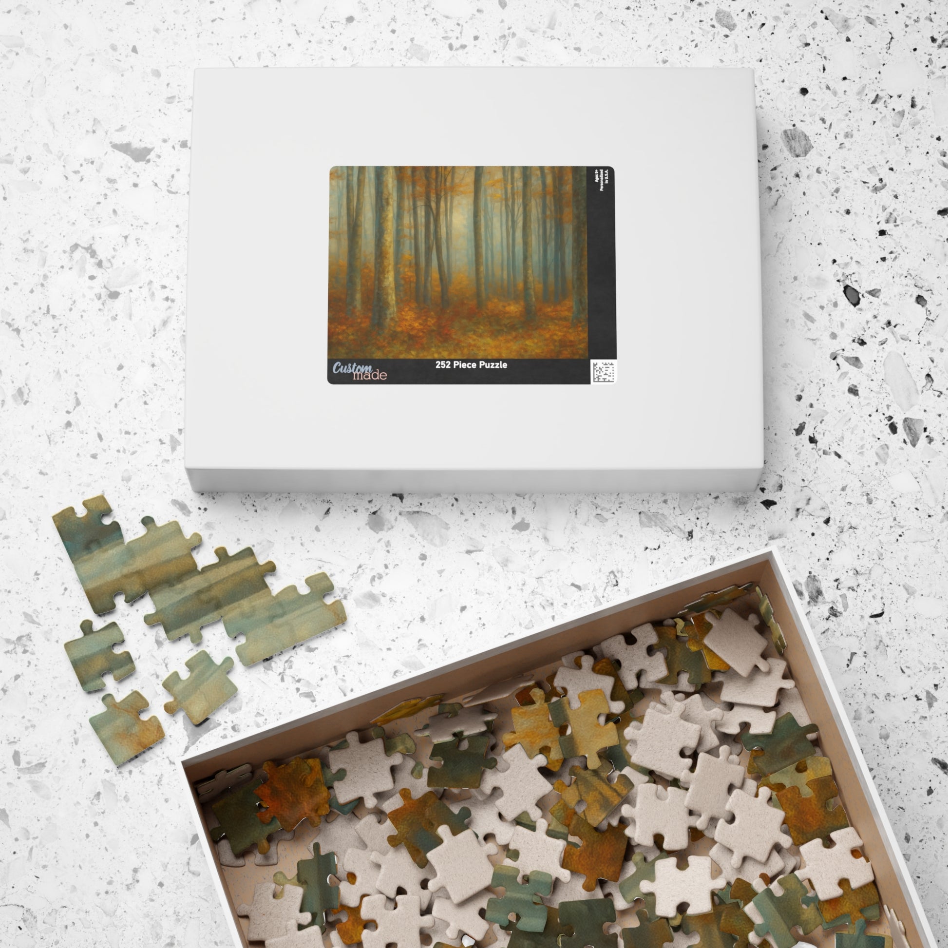 Misty Autumn Forest Puzzle | Woodland Trees Jigsaw - TRV