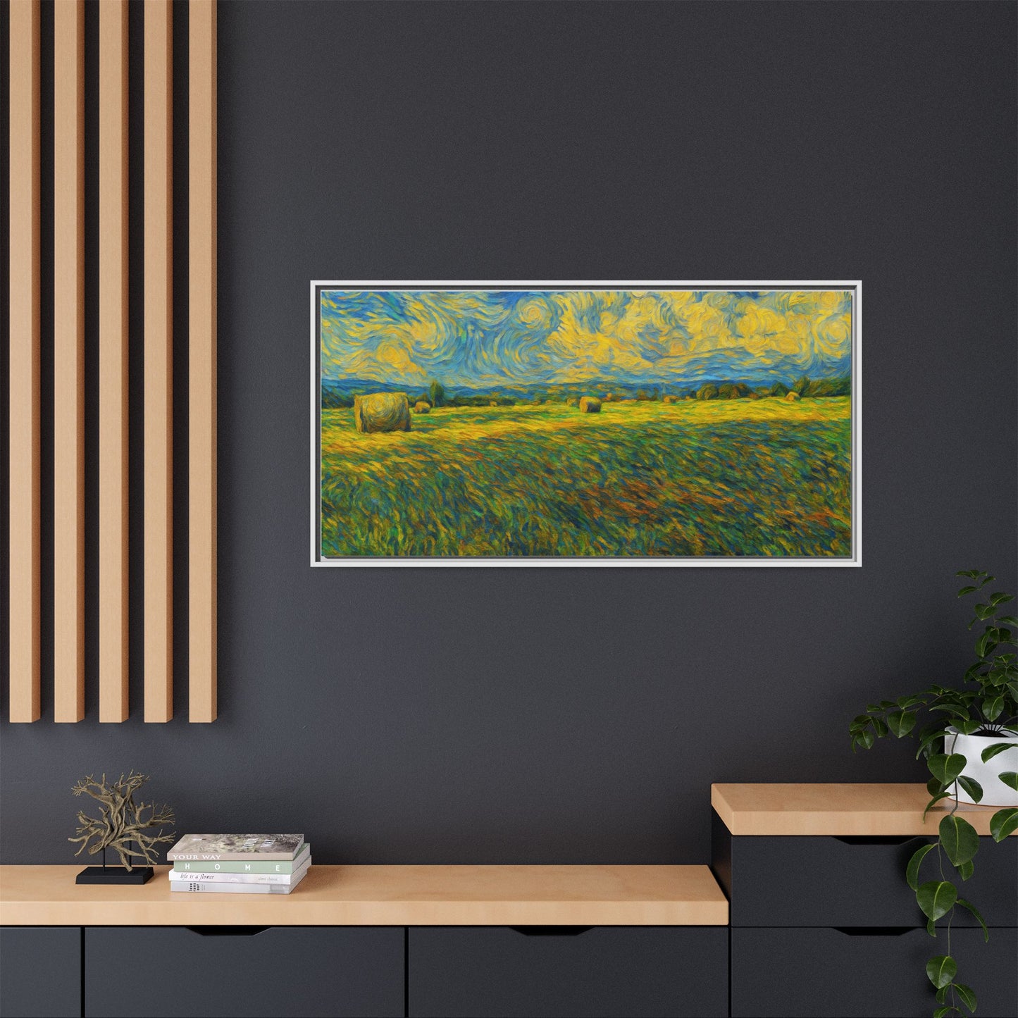 Landscape Matte Canvas, Framed (Multi-color) - TRV