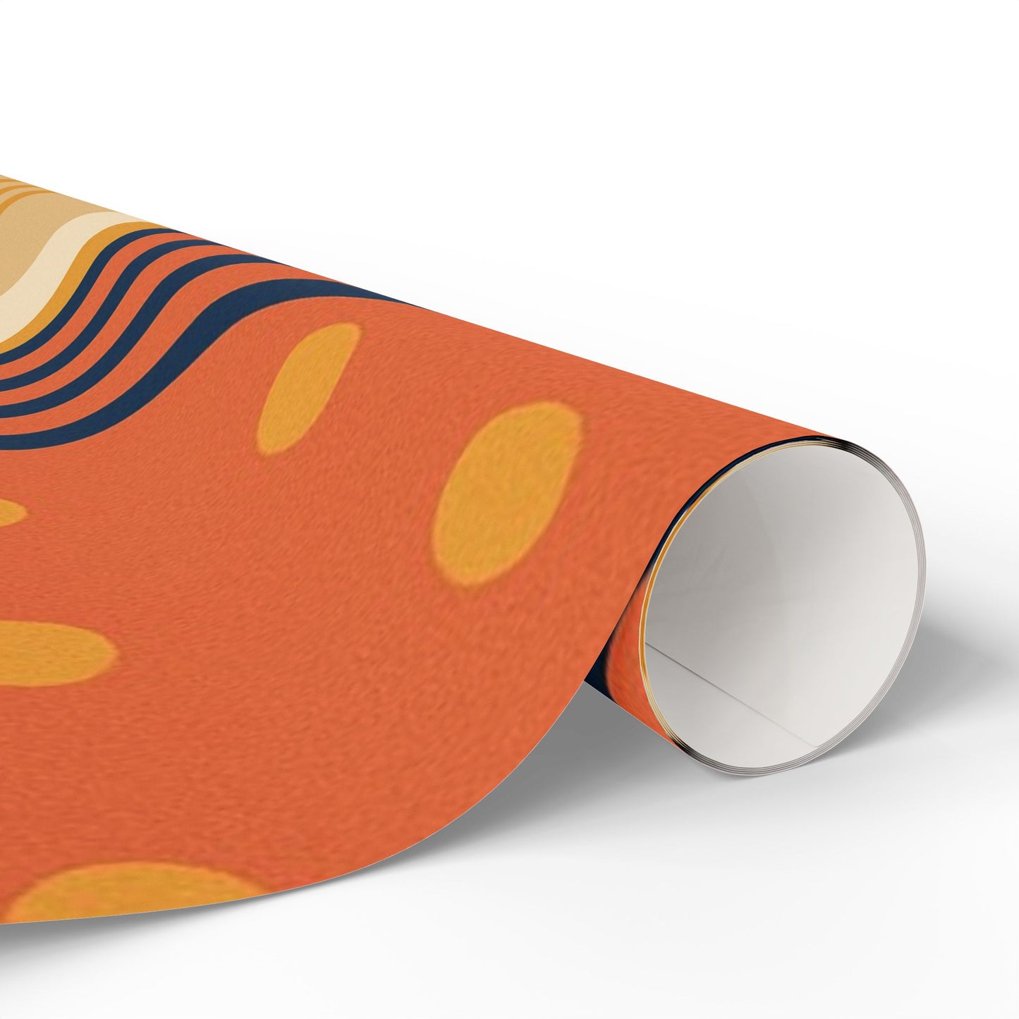 Abstract Retro Wave Wrapping Paper Roll — Mid-Century Geometric Gift Wrap