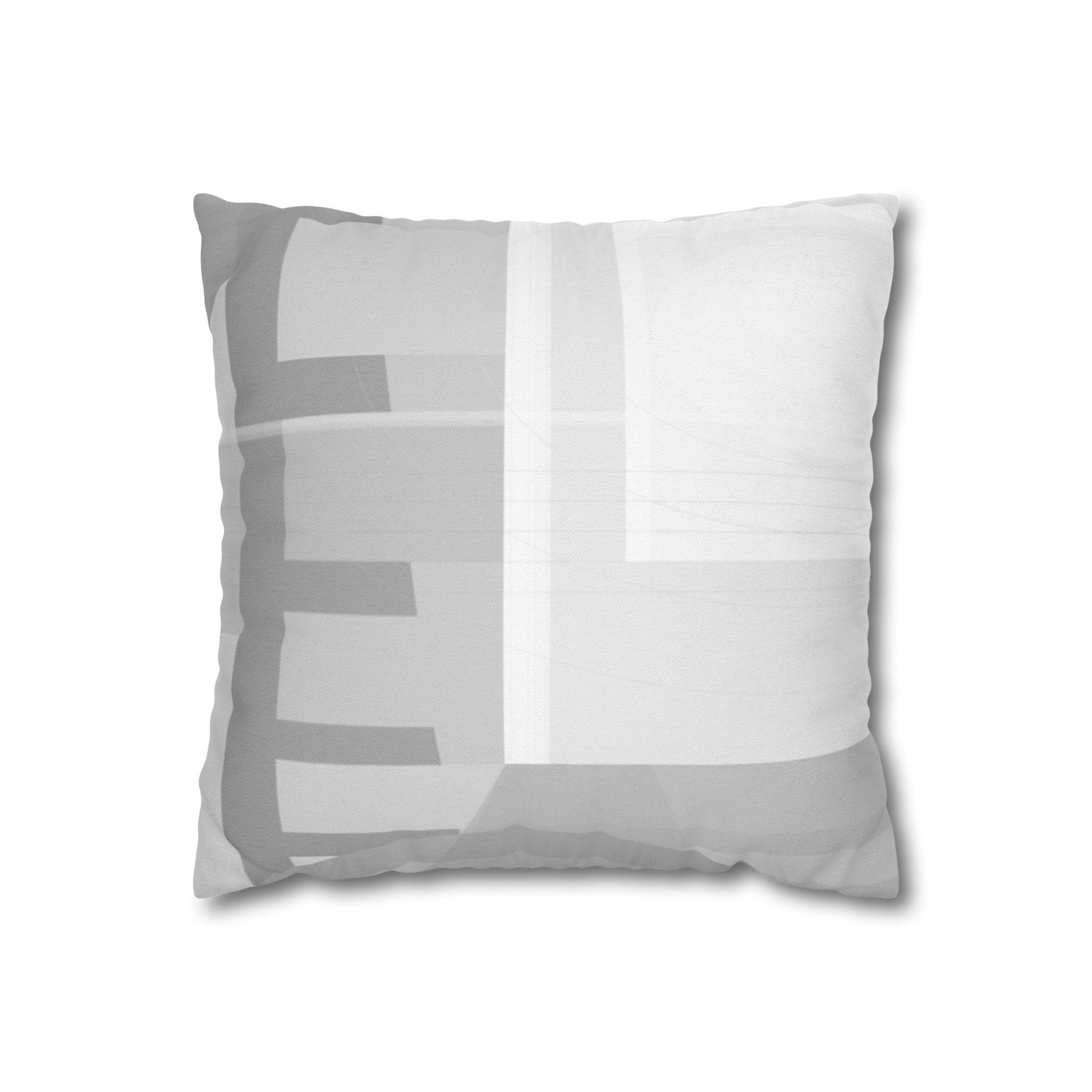 Abstract geometric grid spun polyester pillowcase for home decor, featuring modern design and vibrant print by Printify.