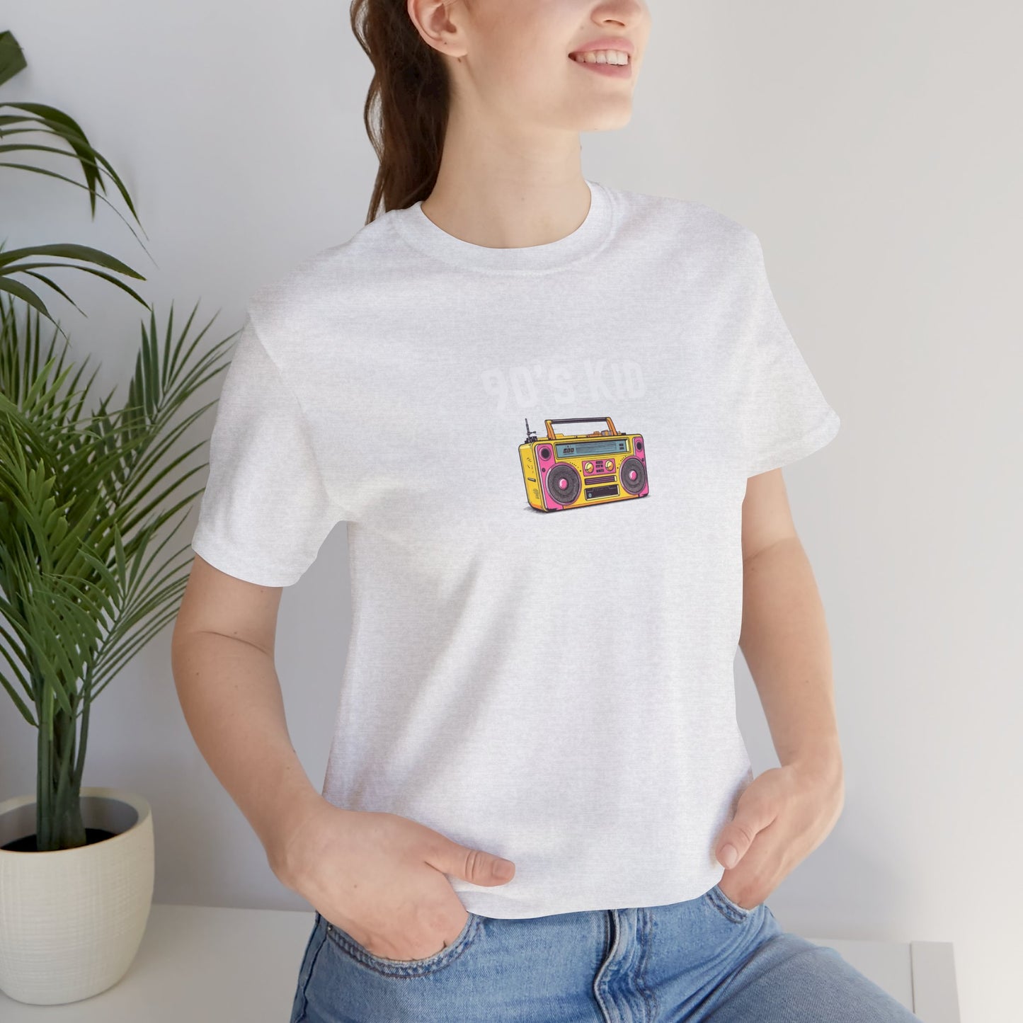 Retro Boombox Tee — 90s Kid Graphic T-Shirt