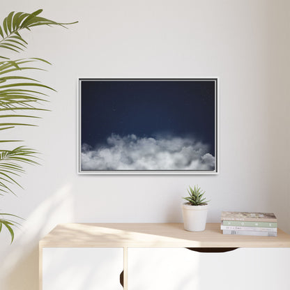 Night Sky Clouds Matte Canvas Framed | Starry Wall Art - TRV