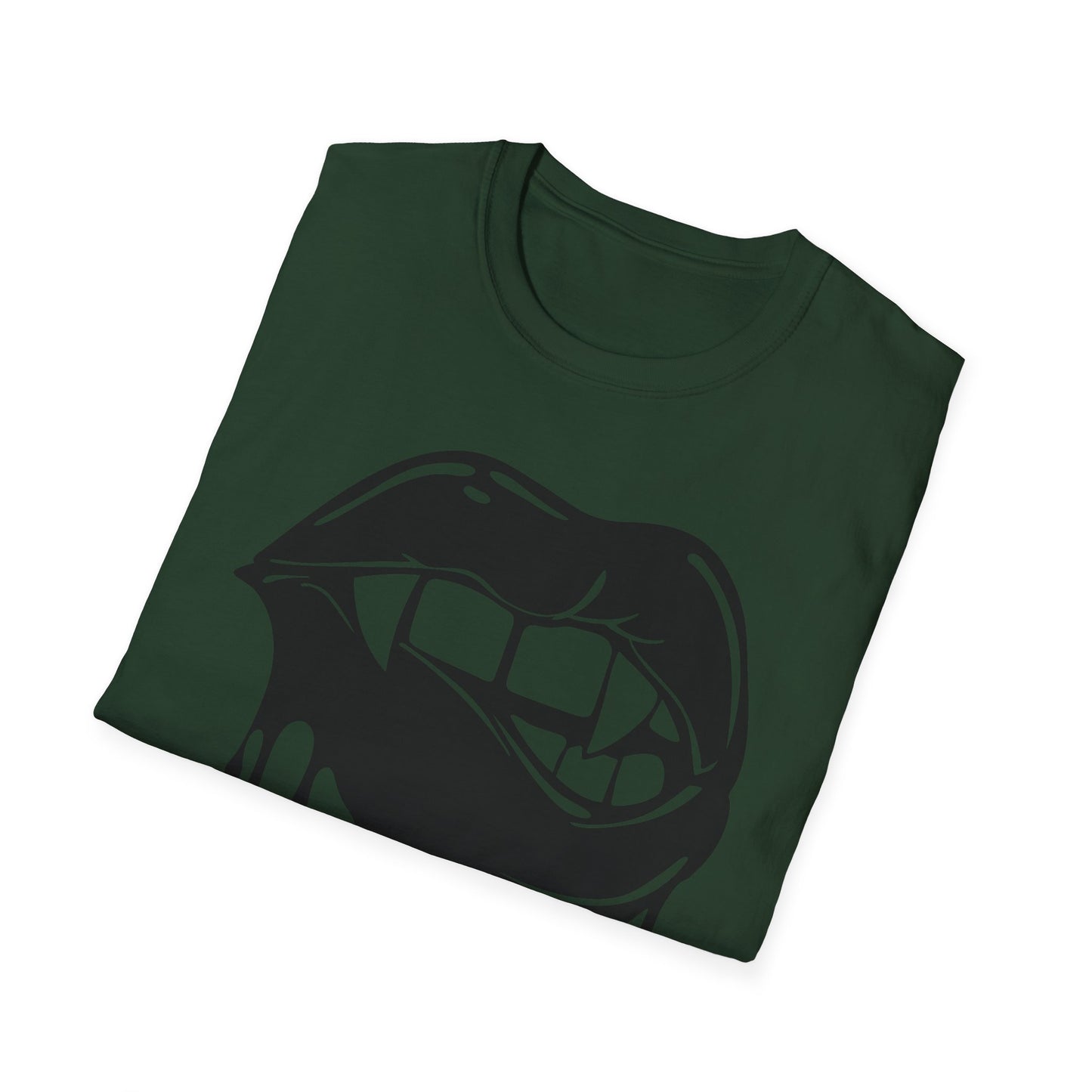 Edgy Graphic Unisex T-Shirt - Dripping Mouth Design, Cool Tee, Trendy Shirt, Hipster Top, Streetwear, Alternative Fashion, Holiday Gift